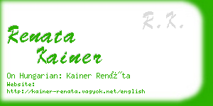 renata kainer business card